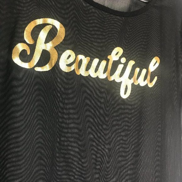 Top Girl LA Sheer Top Short Sleeve Size 1X - Picture 2 of 4